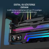 GAMEPOWER Heatsync Argb LCD Ekran Kartı Tutucu Siyah - 3